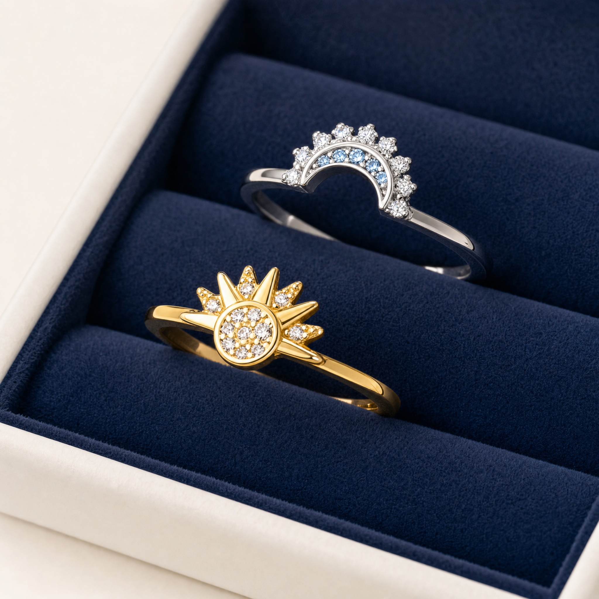 Aveline™ Sun & Moon Promise Ring Set